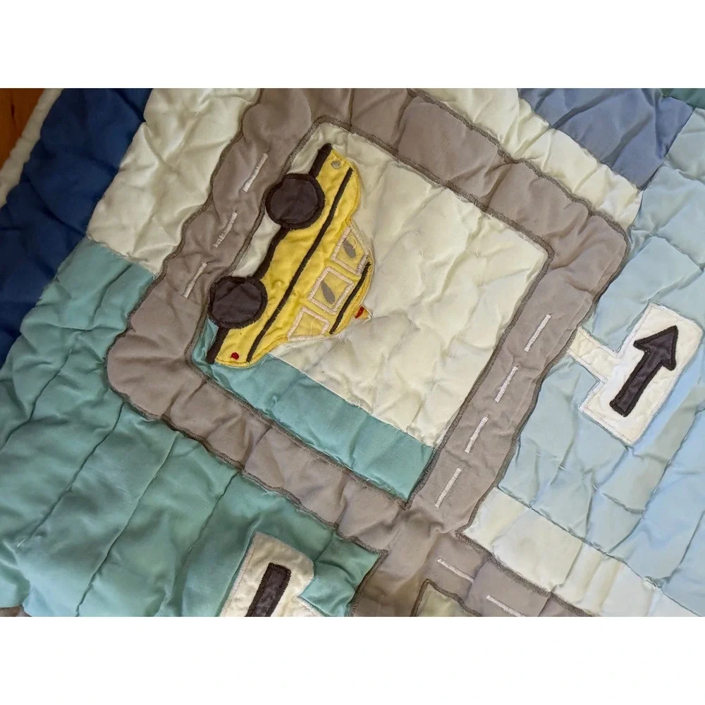 The Land of Nod Crate &‎ Barrel Transportation Twin Size Quilt PillowCase